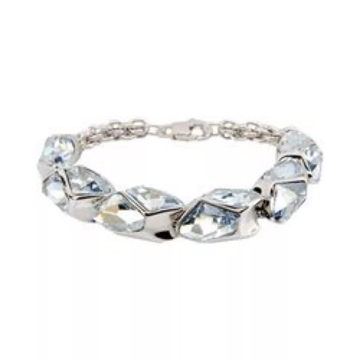 Atelier Swarovski Silver Large Crystal Rock 7.5 Inch Bracelet eBay