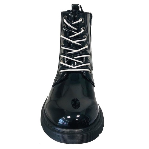Womens Platform Ankle Boots Ladies Laces Zip Up Army Military Combat Party Shoes - 第 4/14 張圖片