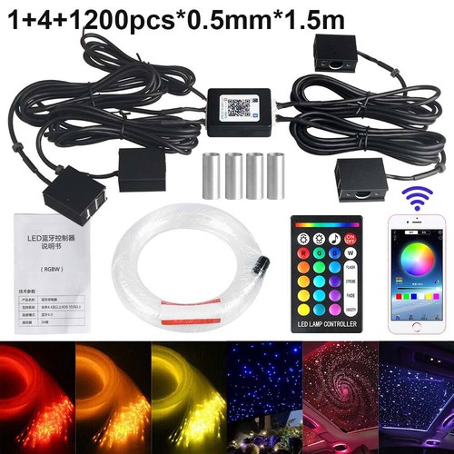 Auto RGBW LED 300-1200 Sternenhimmel Starry Lichtfaser Glasfaser Optik - Bild 6 von 24