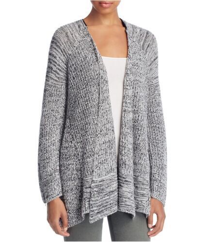 PACT Women's Charcoal Heather Classic Fine Knit Zip Front Sweater XS