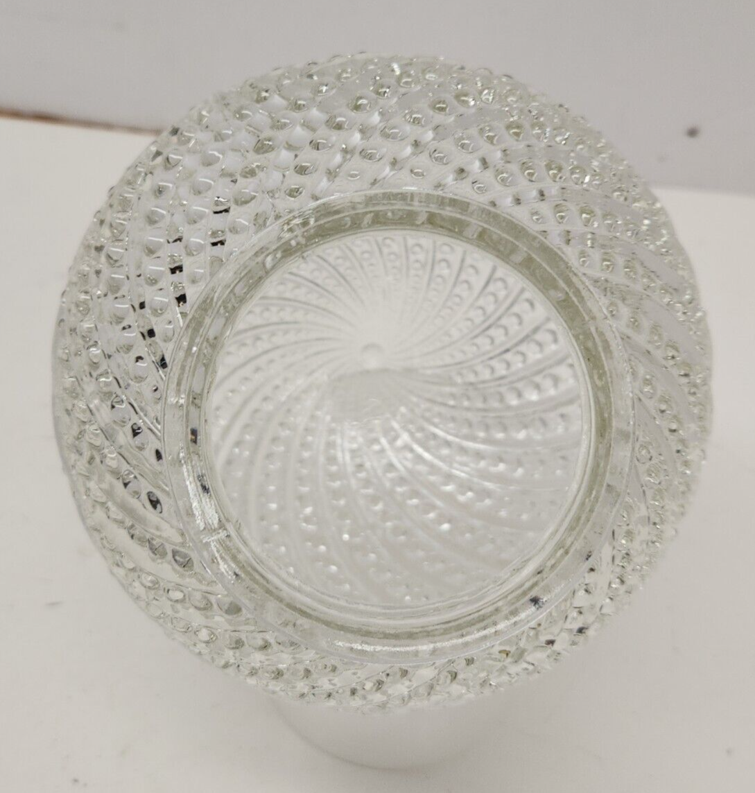 Vintage Glass Replacement Globe Light Fixture clear bubbles textured eBay
