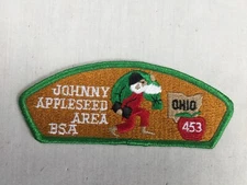 Johnny Appleseed Area Council fully embroidered plastic back BSA CSP Patch