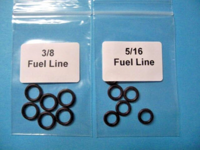 Fuel Line Ring 12 Fuel Line O-Rings / 6 For 5/16 & 6 For 3/8 Lines / R&S 010-011GM ...
