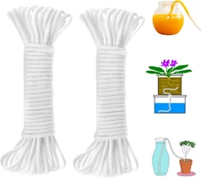 ORIMERC 200 Feet 1/12 Inch Self Watering Capillary Wick Cord Vacation Plant Sitt