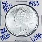 1923 BU UNCIRCULATED SILVER PEACE DOLLAR AUTHENTIC U.S. MINT FREE SHIPPING 6752