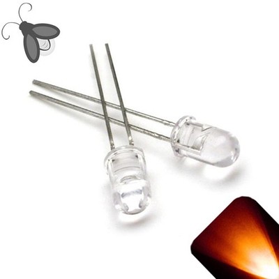 20 x LED 5mm Orange Amber Breathing Fading Super Bright Pulse Firefly Light Mod