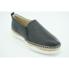 Sam Edelman Kassie Black Leather espadrille Flat Sneaker SZ 7 New 130