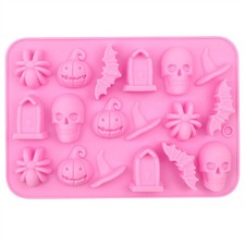 18 Cavity Halloween Silicone Mold Bat Resin Baking Mould Cake Decorating Tool A3