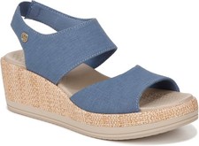 Bzees Womens Reveal Wedge Sandal Blue 8M