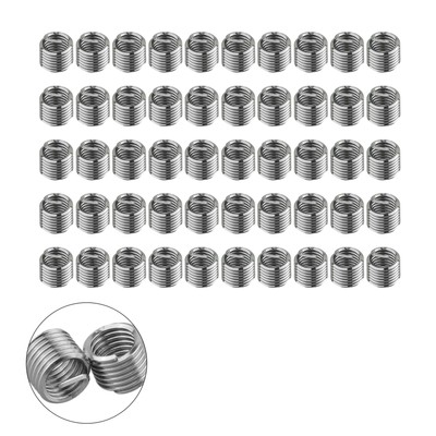 M6x1.0x1.5D Standard Metric Helicoil Screw Thread Wire Inserts Stainless Steel