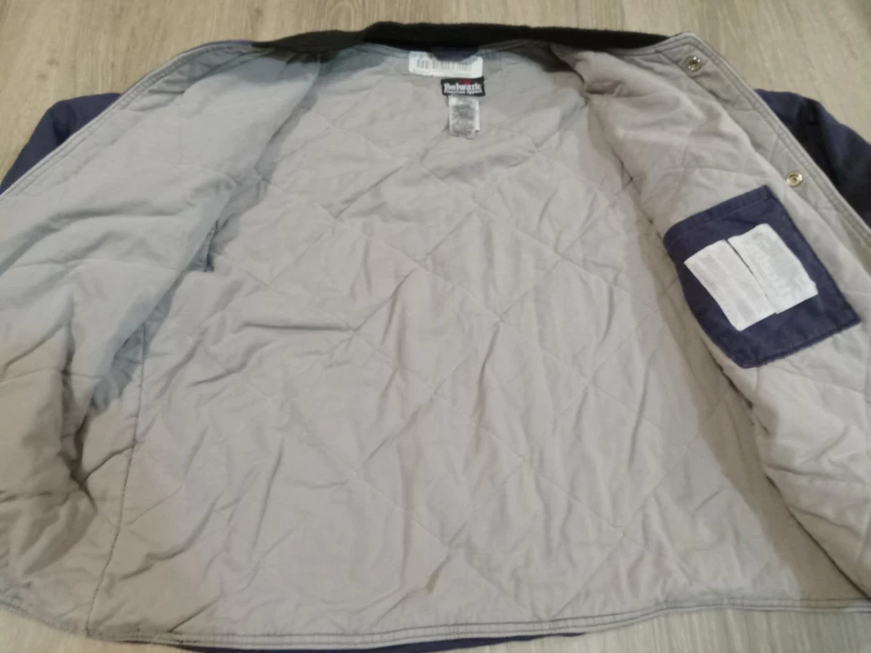 Chaqueta de bombardero de trabajo FR Bulwark para hombre L azul forro acolchado abrigo de invierno pesado C15 Foto 4 de 4