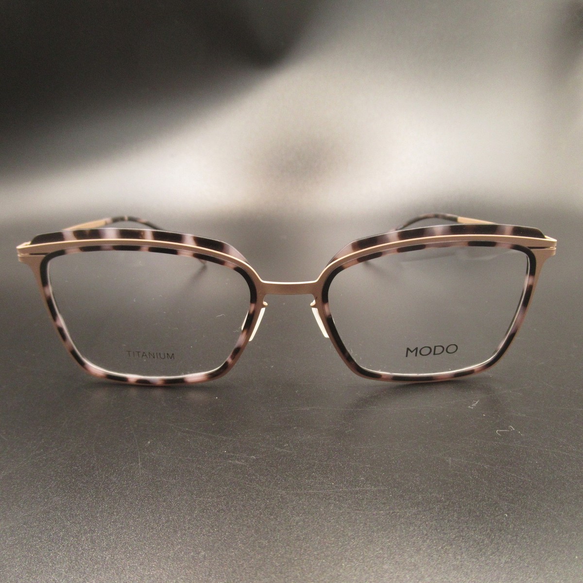 MODO Eyeglass Frames Model 4104 Pink Tortoise Titanium 53-18-140
