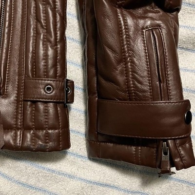 Haruf Men Jacket Size M Great Atmosphere Padded Sheep Leather Coat