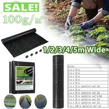 Weed Control Fabric Membrane 1m 2m 3m 4m 5m Wide Up To 50m Long Heavy Duty 100G