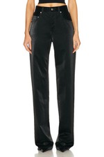 Saint Laurent Paris Black Crinkle High-Waisted Wide-Leg Jeans | Sz W30 RRP $1600