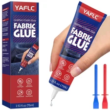 Fabric Glue Permanent 75ml – Clear, Washable Adhesive for All Fabrics