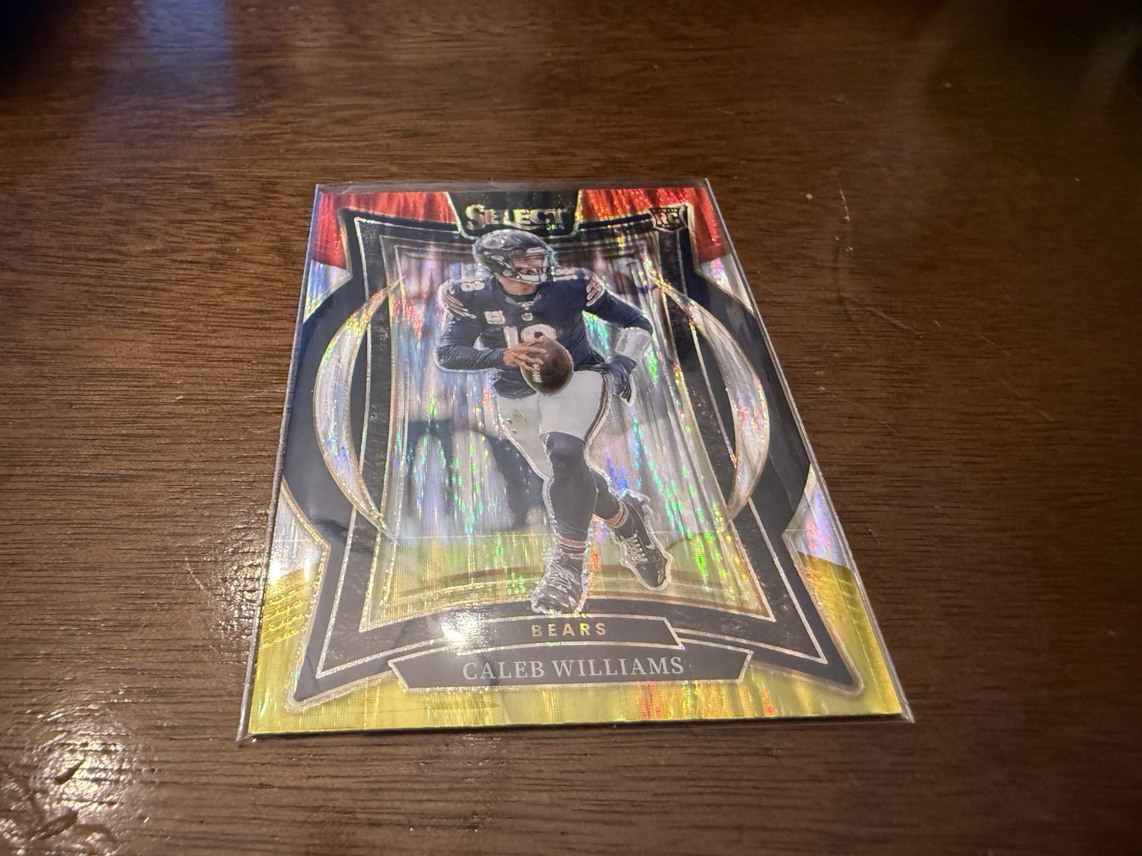 2024 Panini Select Caleb Williams Red Yellow Concourse Shock #25 RC