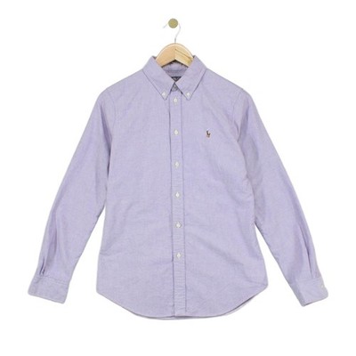 Ralph Lauren Oxford Shirt Womens Size M Purple Button-Down Custom Fit