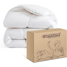 Feather and Down Fibres Comforter Queen Size - 100 Organic Cotton, Quill-Free