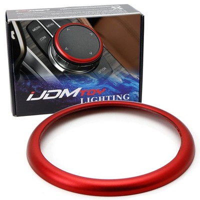 Red Aluminum Ring For BMW Fxx Center Console iDrive Multimedia Controller Knob