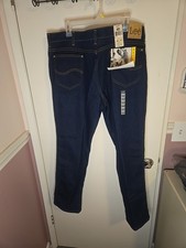 NOS Vintage 90s Lee Jeans Mens Fit Straight Leg Stretch 40x32 Made In USA NWT