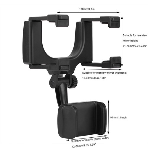 Car Auto Rear View Mirror Mount Phone Holder Stand Part For GPS - Picture 8 of 9