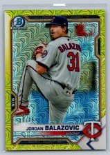 2021 Bowman #BCP-61 Jordan Balazovic Chrome Prospects Mojo Refractor Yellow #/75
