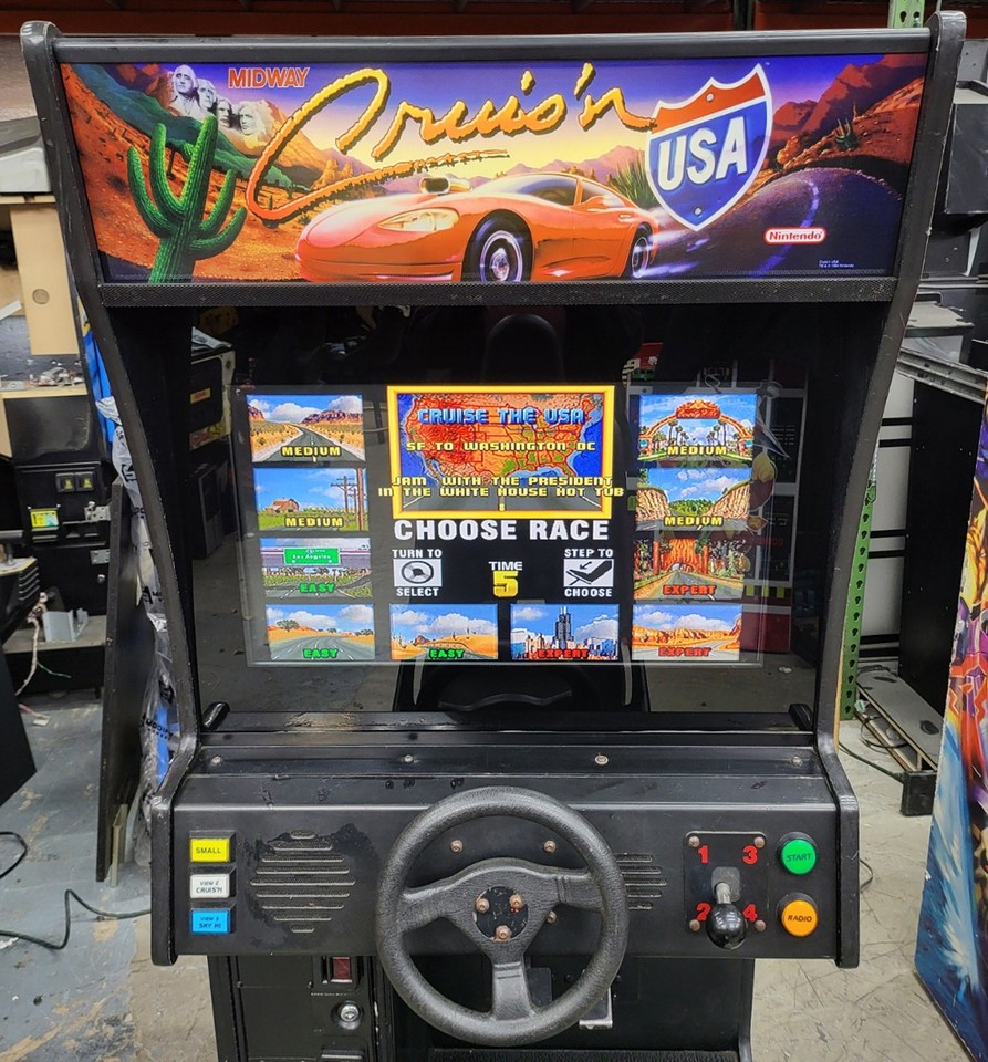 Cruisn USA Arcade Sit Down Driving Racing Video Game Machine 27