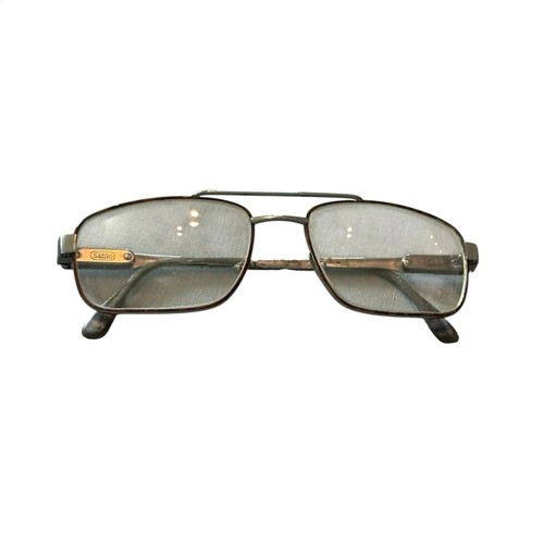 Vintage Safilo Elasta 3070 Square Frame Pilot Metal Sunglasses