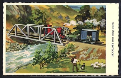 Ansichtskarte The Little Old Engine, Skarloey takes things quietly 