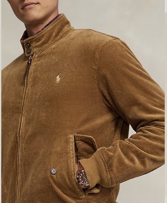 Polo Ralph Lauren Men's Wide Wale Corduroy Full Zip Jacket Brown