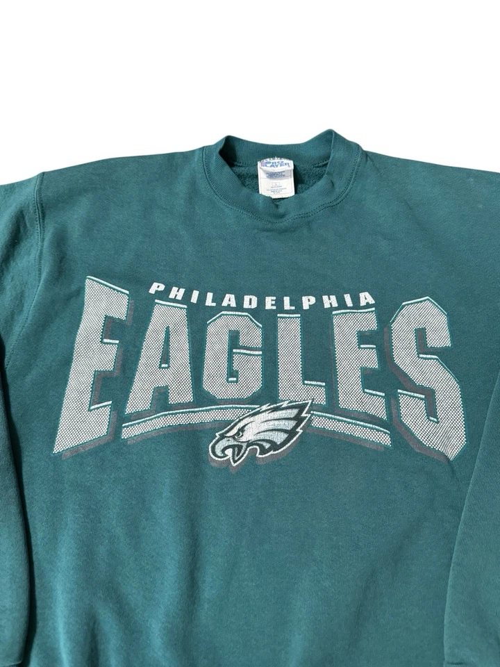 Винтажная мужская футболка профессионального игрока Philadelphia Eagles большой размер с длинным рукавом США 1997 - Изображение 2 из 3