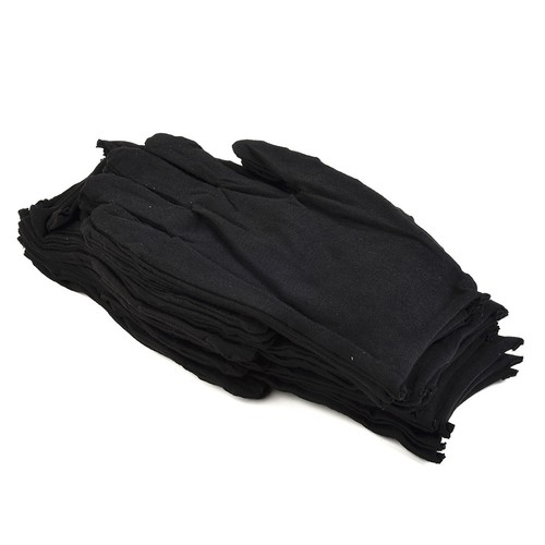 12 Pairs Black Cotton Gloves Soft Large Sensitive Cleaning Dry Moisturizing - Picture 8 of 20