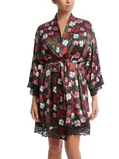NWT Hanky Panky Luxe Satin Kimono Robe Am I D...