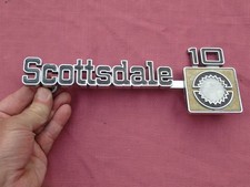 1973-80 Chevy Scottsdale 10 Truck Fender Emblem Nice 349690 1973-80 Chevy Scottsdale 10 Truck Fender Emblem Nice 349690