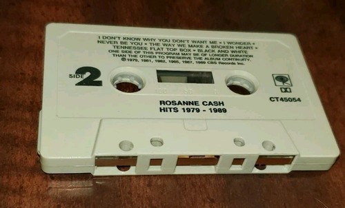 Rosanne Cash: Hits 1979 - 1989" (Cassette , Columbia Records, 1989) - Picture 3 of 6