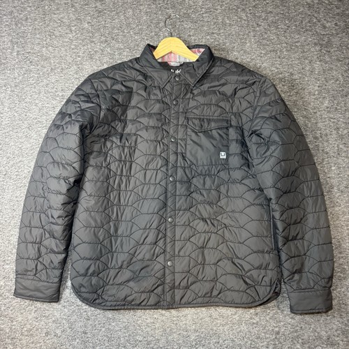 HUK Angeljacke Herren mittelgrau Puffer Full Snap leichtes Nylon Outdoor - Bild 1 von 8