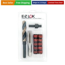 Thread Repair Kit for Metal Carbon Steel Threaded Inserts 1/2-13 and Installa...