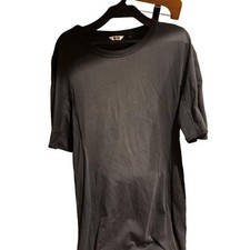 UNIQLO U Black Cotton Shortsleeve Dress L Easy Wear