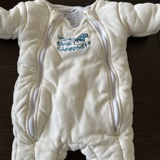 EUC Baby Merlin's Magic Sleepsuit Small 3-6 Months Yellow Swaddle Infant Cotton