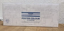 NICKER PC40ML Watercolor Poster Color 24 Colors Set 40ml