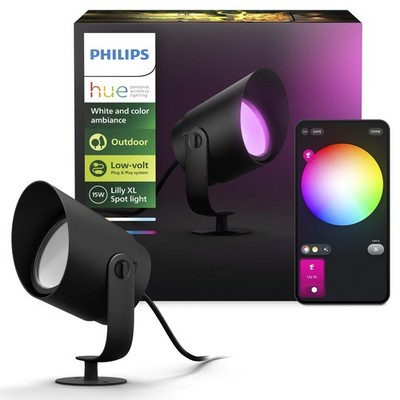 Philips Hue Lily XL Outdoor Smart Spot Light - White & Color Ambiance LED Wal...