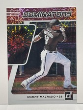 Manny Machado 2021 Donruss #DOM6 Dominators Pink Fireworks