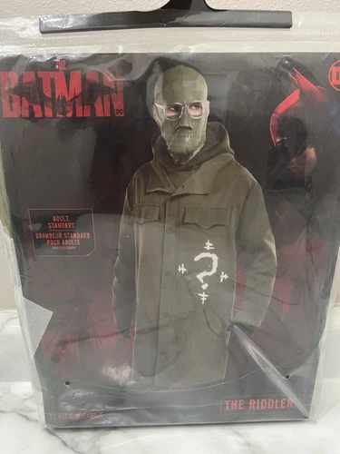 The Batman 2022 Riddler Adult NEW Costume Cosplay Jacket Mask Glasses DC