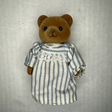 1986 Vintage Brown Teddy Bear Story Made By Applause 4" Donna 19058 Flocked