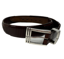 Brighton Unisex Size 32 Burgundy Leather Belt