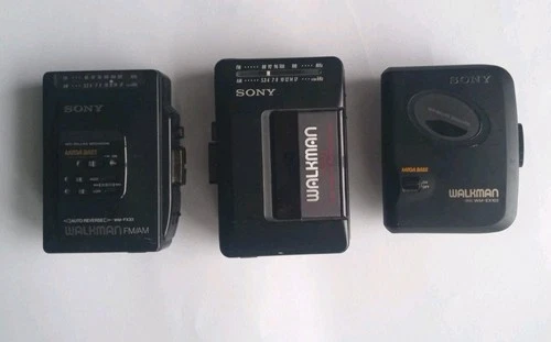Lot of 3 Vintage Sony Walkman Cassette Players For Parts or Repair