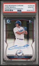 2023 Bowman Chrome Chris Newell AUTO 1ST PROSPECT #CPA-CN LA Dodgers PSA 10💎