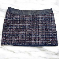 Abercrombie Fitch Wool Blend Metallic Tweed Micro Mini Skirt