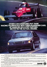 1988 Saab 9000 Turbo - Engine - Classic Vintage Advertisement Ad D61